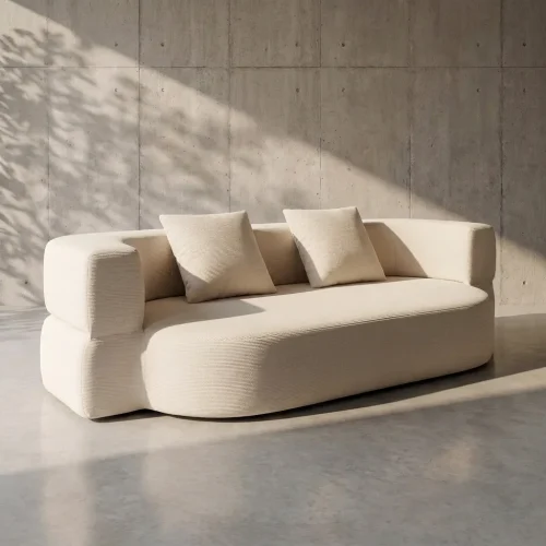 Canapé compressé Alba Sofa, 2 places convertible, Luxysofa