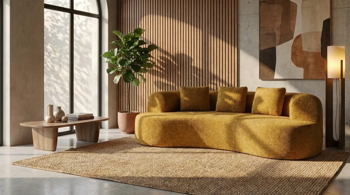 Salon design épuré avec canapé compressé Luxysofa